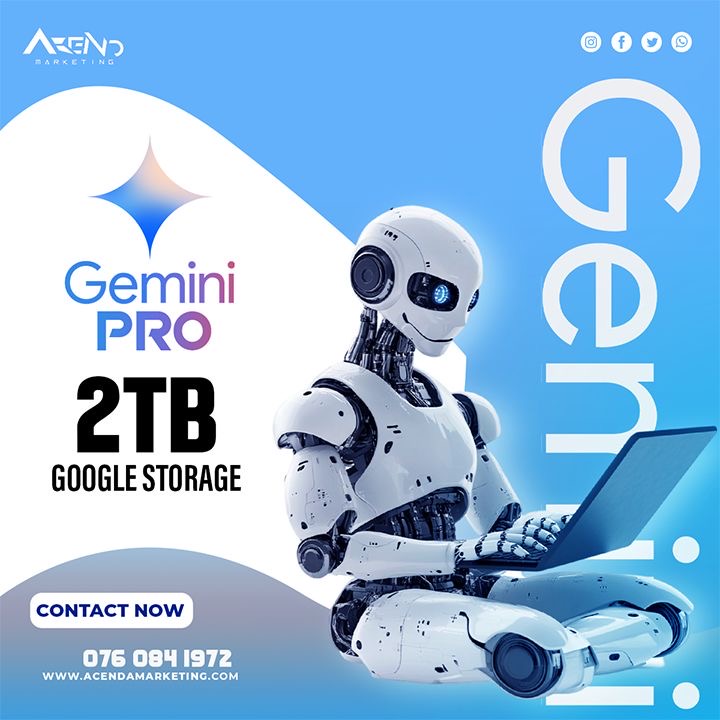 Gemini AI Pro + 2TB Google Storage (1 Year)